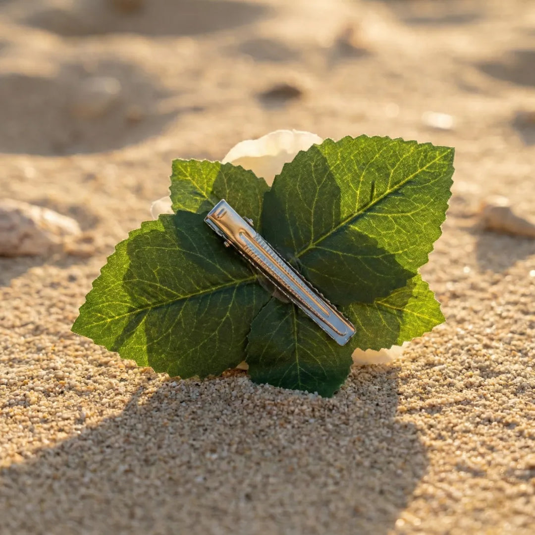 Mahina White Flower Hair Clip - Made in Hawaii