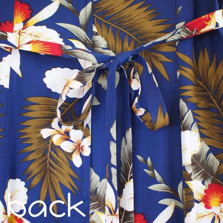 Majestic Blue Darling Midi Hawaiian Dress - Made in Hawaii