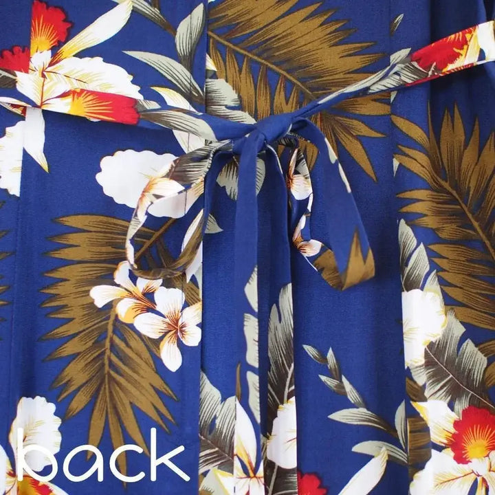 Majestic Blue Darling Midi Hawaiian Dress - Made in Hawaii