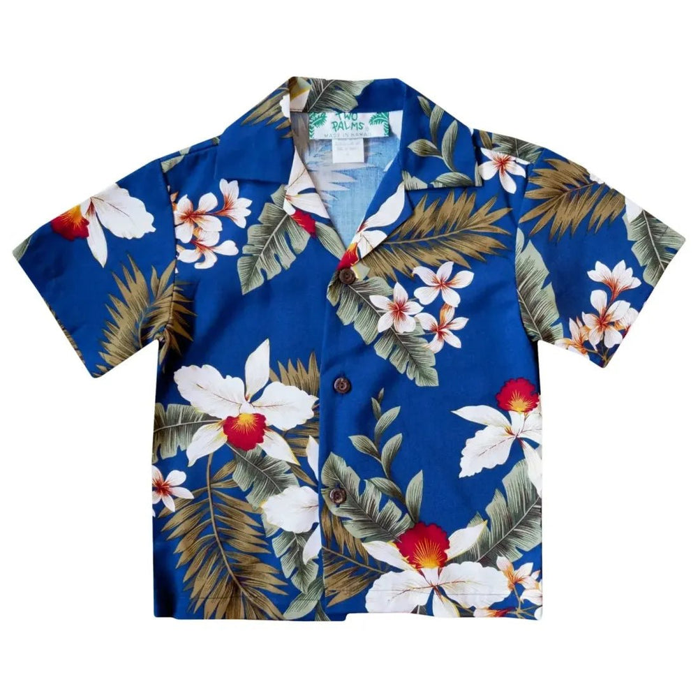Majestic Blue Hawaiian Boy Shirt – Authentic Hawaiian Boy's Hawaiian Shirts by Lavahut
