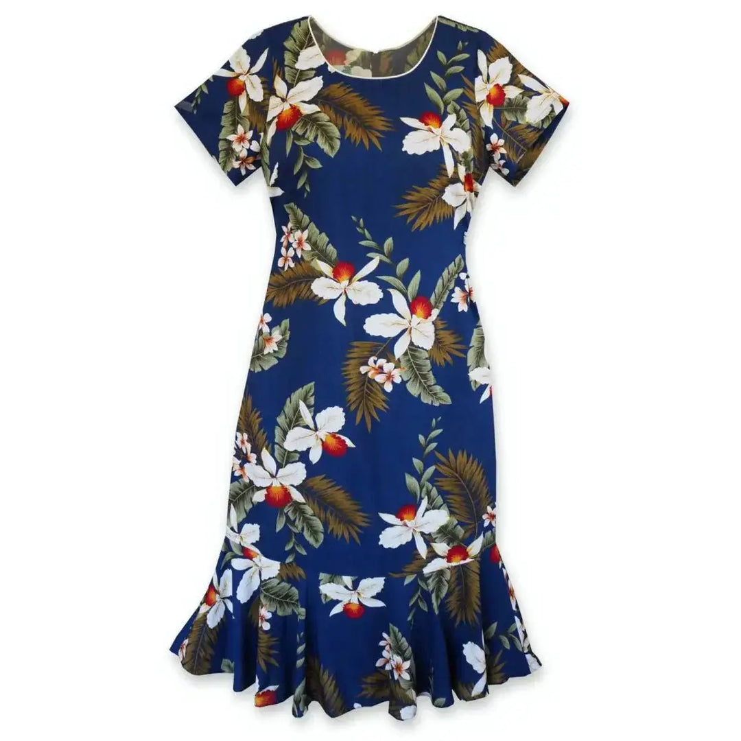 Majestic Blue Laka Hawaiian Dress - Made in Hawaii