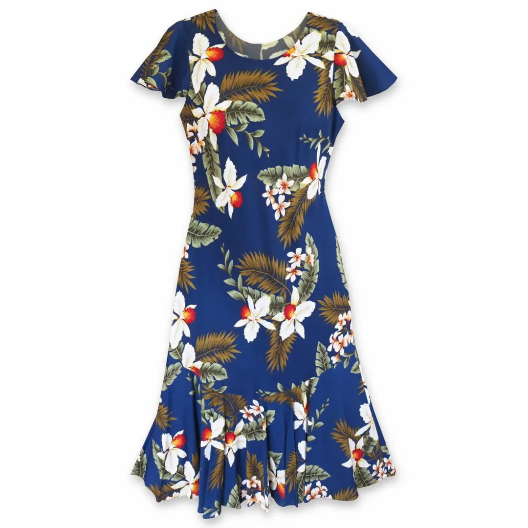 Majestic Blue Malia Hawaiian Dress - Made in Hawaii