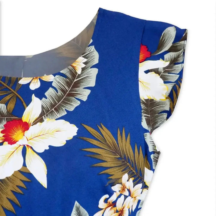Majestic Blue Xoxo Hawaiian Dress Made in Hawaii