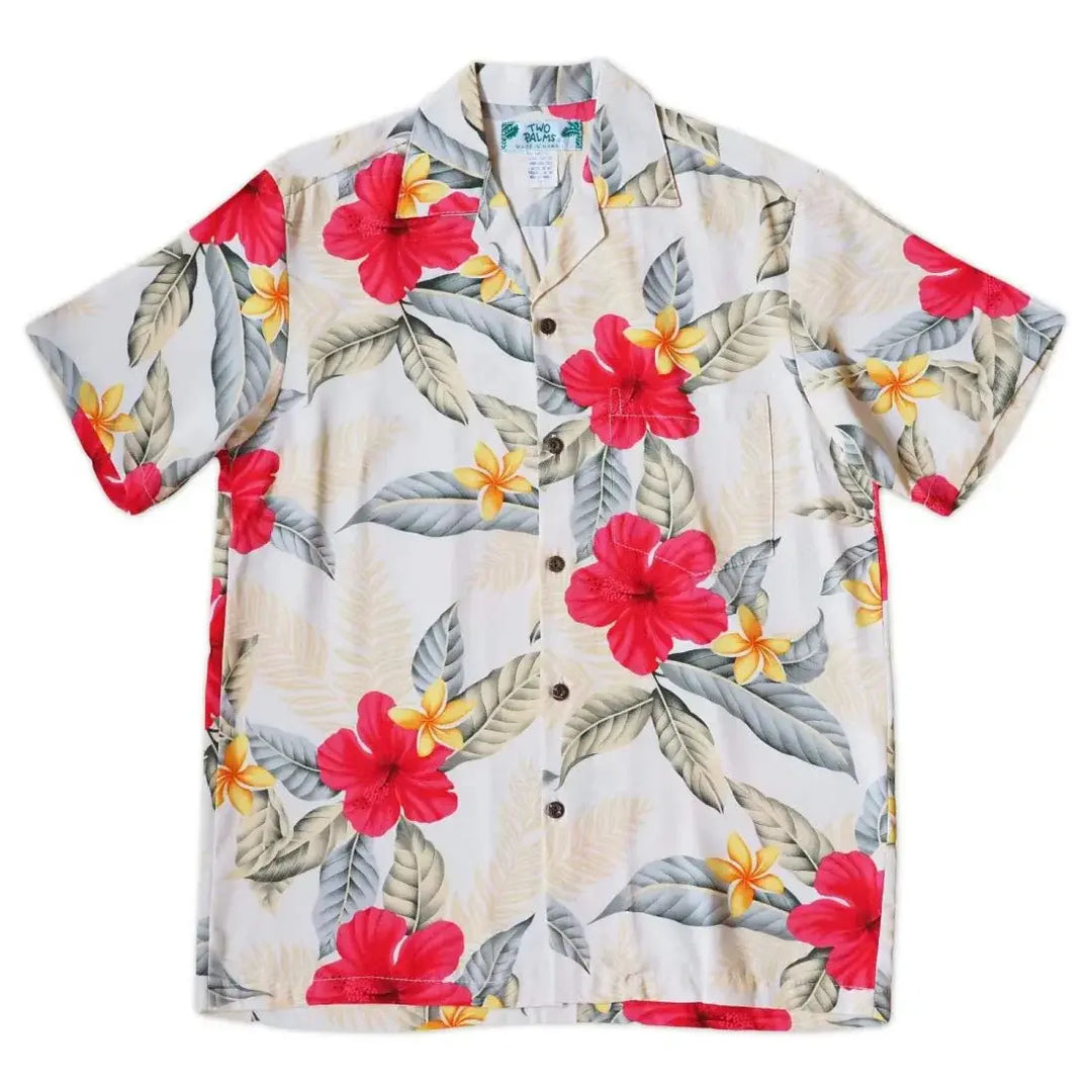 Makaha Cream Hawaiian Rayon Shirt Made in Hawaii
