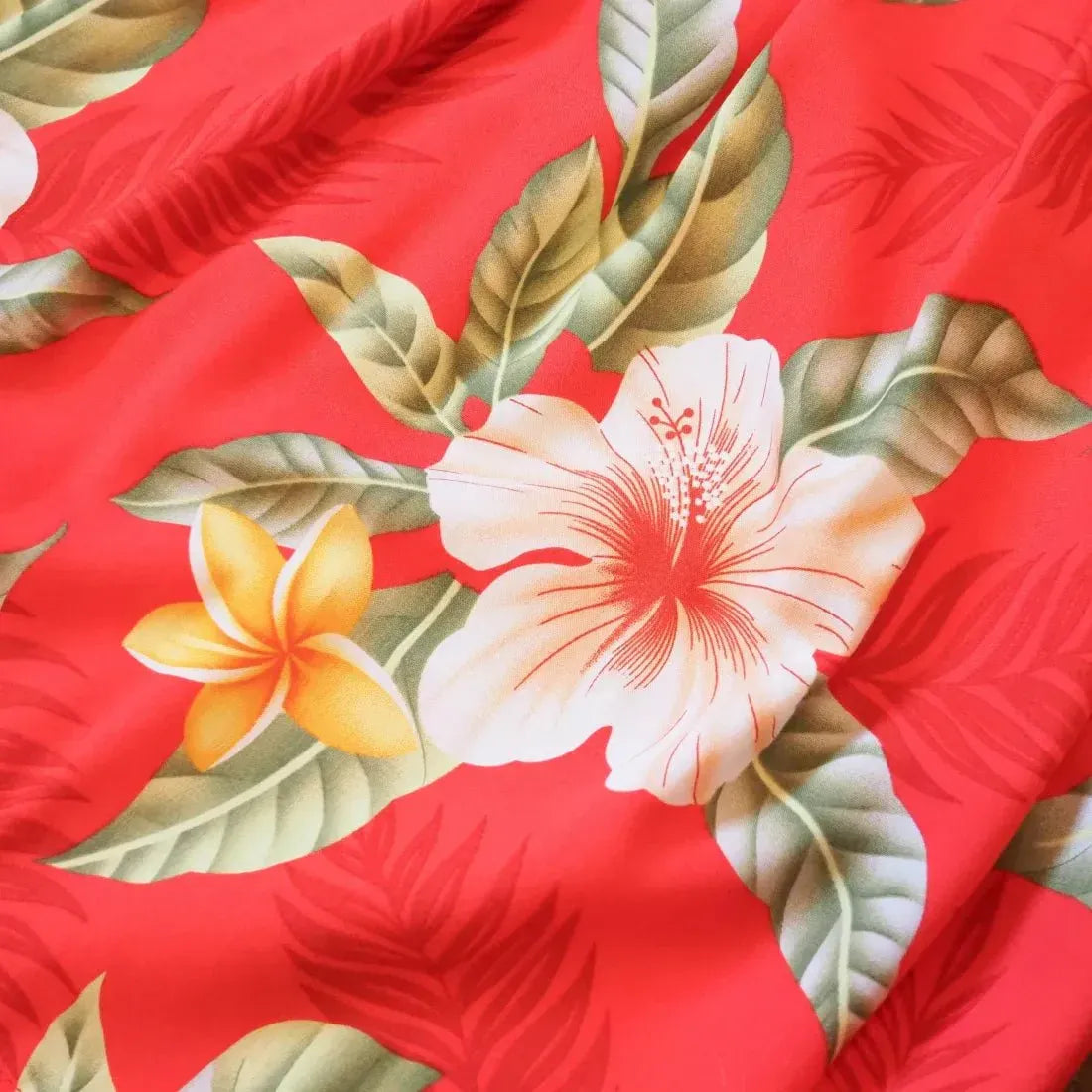 Makaha Red Fiesta Hawaiian Dress - Made in Hawaii