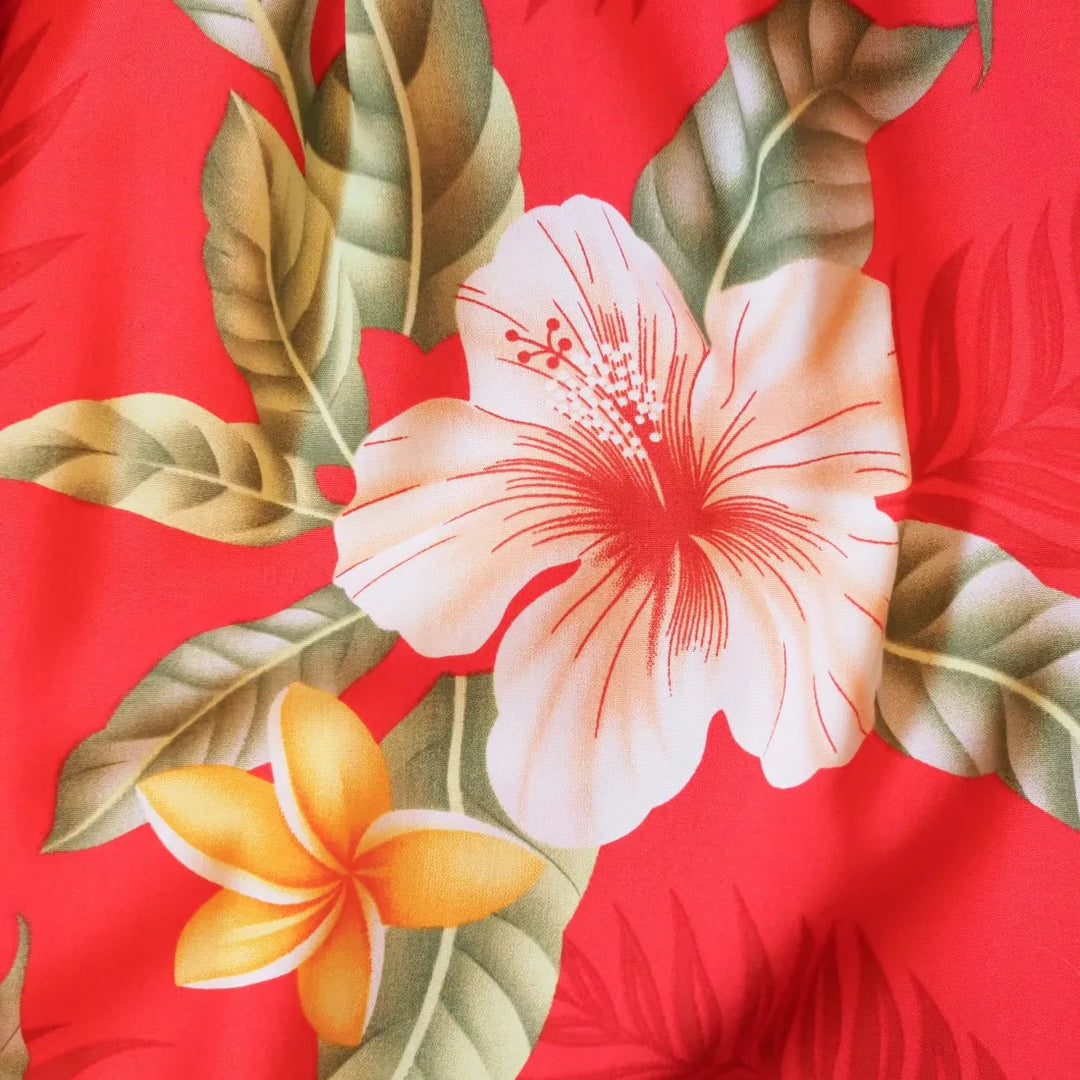 Makaha Red Hawaiian Boy Shirt - Made in Hawaii