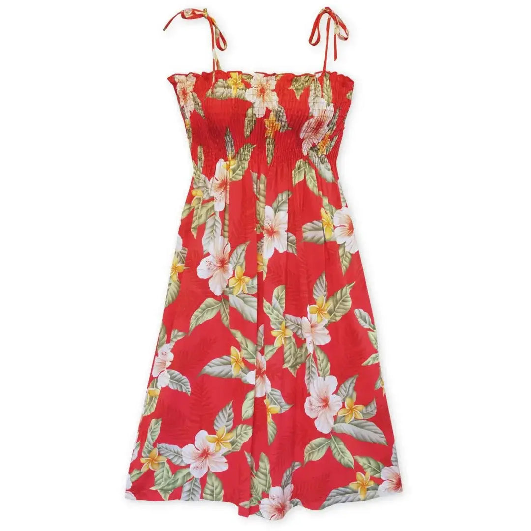 Makaha Red Moonkiss Hawaiian Dress Made in Hawaii