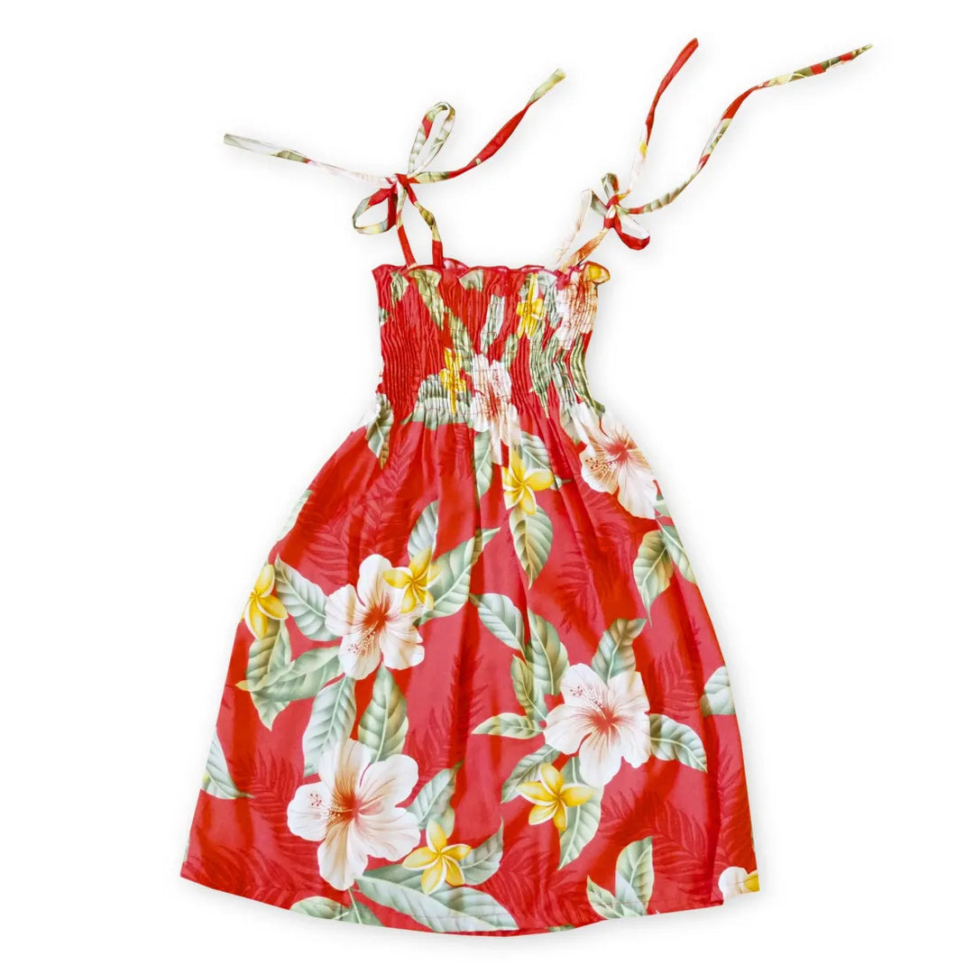 Makaha Red Sunkiss Hawaiian Girl Dress - Made in Hawaii