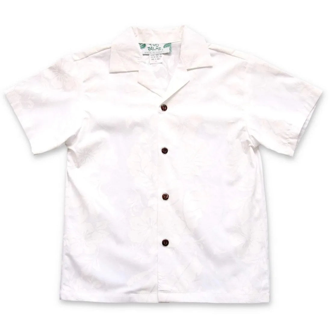Makamae White Hawaiian Boy Shirt - Made In Hawaii