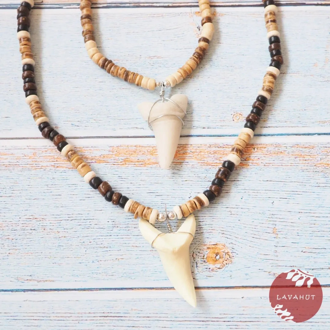 Mako Shark Tooth Pendant Hawaiian Necklace - Made in Hawaii