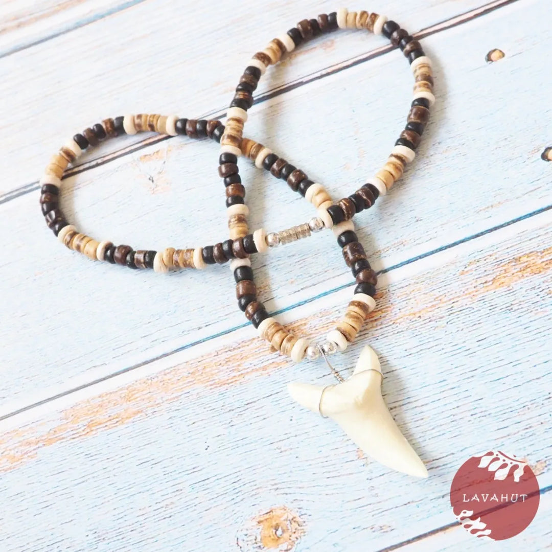 Mako Shark Tooth Pendant Hawaiian Necklace - Made in Hawaii