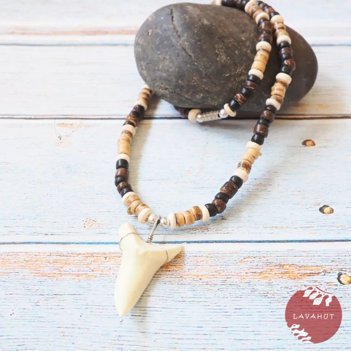 Mako Shark Tooth Pendant Hawaiian Necklace - Made in Hawaii