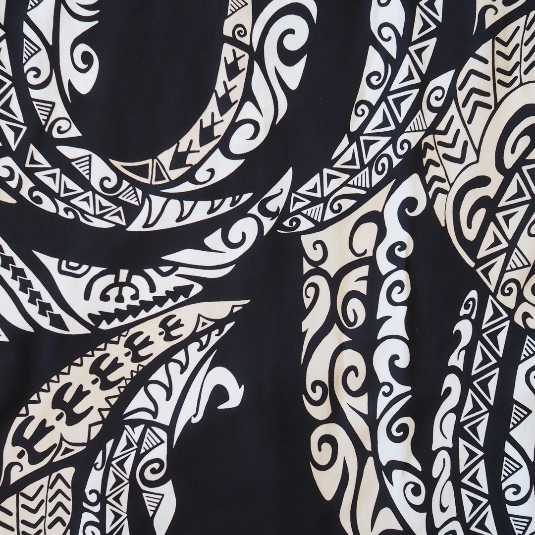 Mana Black Hawaiian Rayon Shirt Made in Hawaii