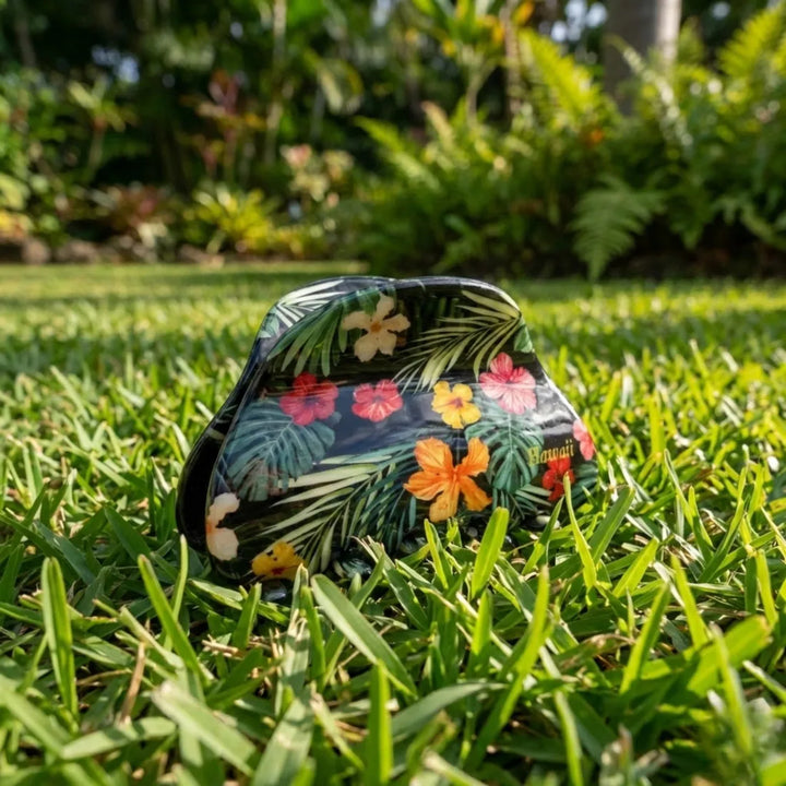Manoa Black Flower Hair Claw - Made in Hawaii