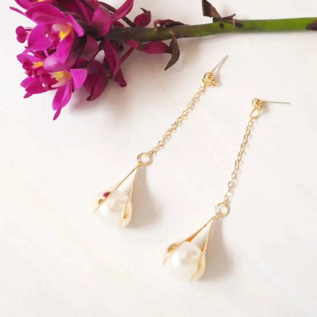 Maui Pearl Dangle Earrings - Made in Hawaii