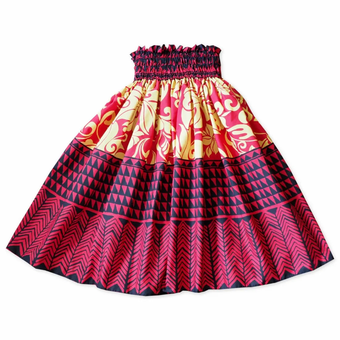 Mauna Kea Red Single Pa’u Hawaiian Hula Skirt - Made In Hawaii