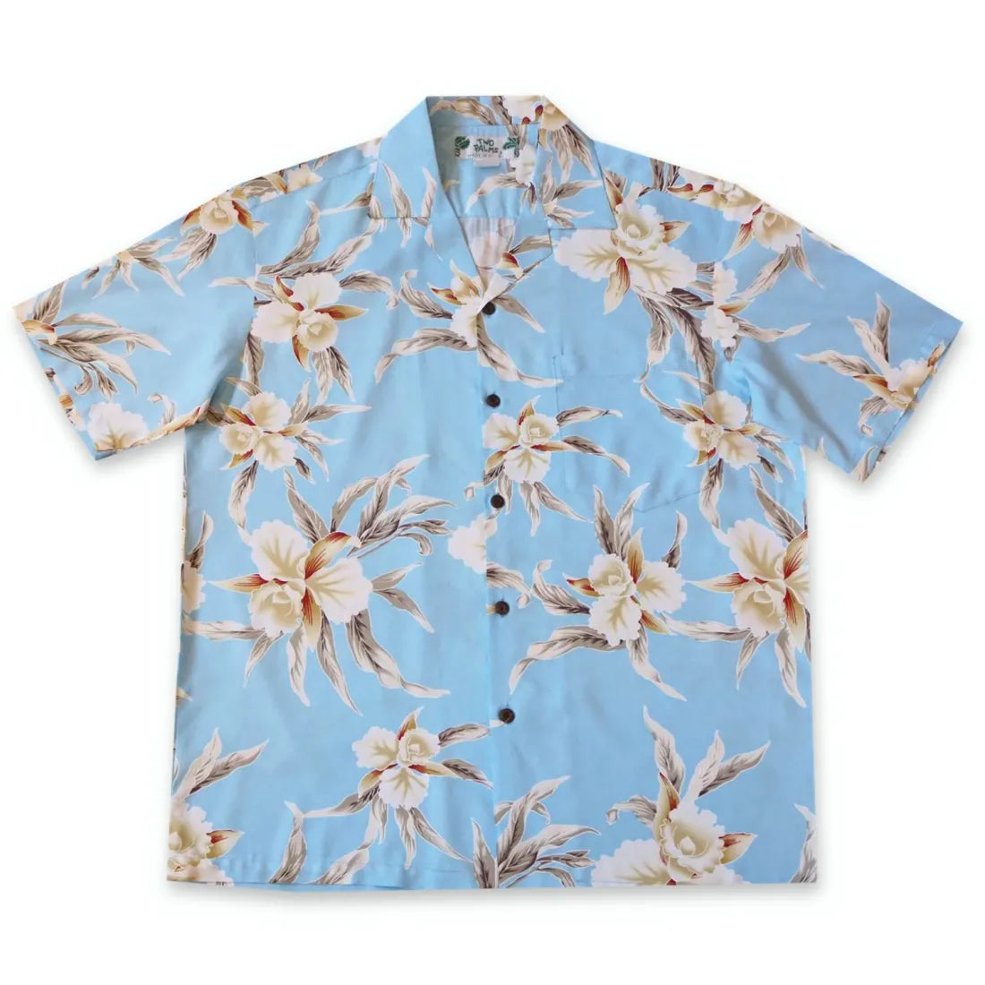 Mele Blue Hawaiian Rayon Shirt - Made In Hawaii
