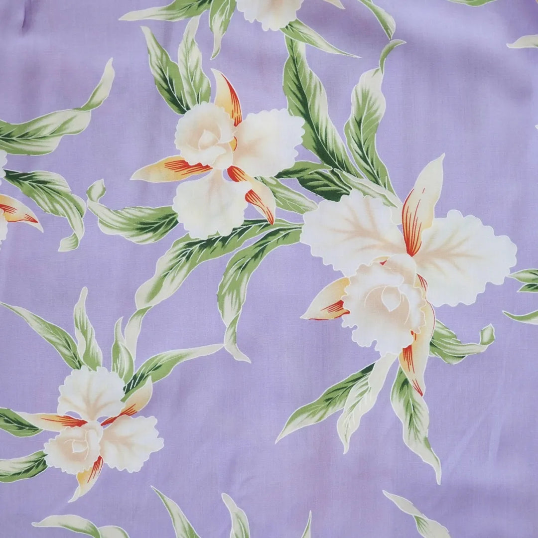 Mele Purple Hawaiian Rayon Fabric by the Yard - Made in Hawaii