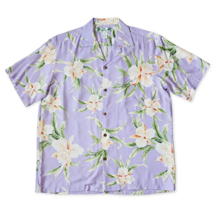 Mele Purple Hawaiian Rayon Shirt - Made in Hawaii