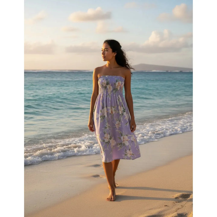 Mele Purple Moonkiss Hawaiian Dress - Made in Hawaii