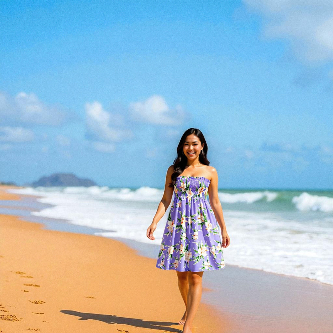 Mele Purple Moonkiss Hawaiian Dress Made in Hawaii