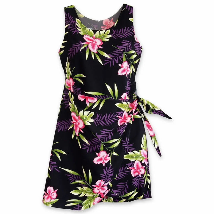 Midnight Black Honi Hawaiian Dress - Made in Hawaii