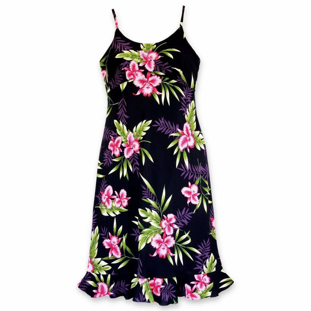 Midnight Black Kamalii Hawaiian Dress - Made in Hawaii