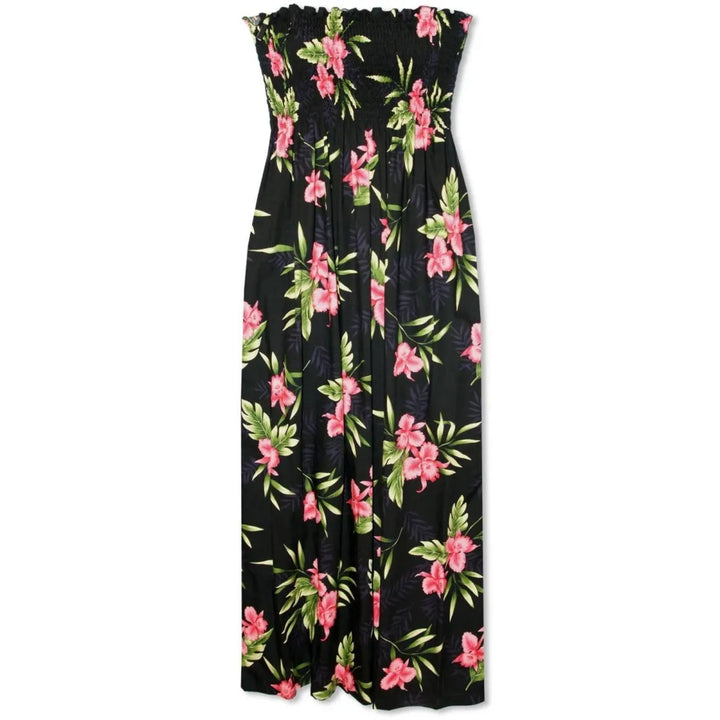 Midnight Black Maxi Hawaiian Dress - Made in Hawaii