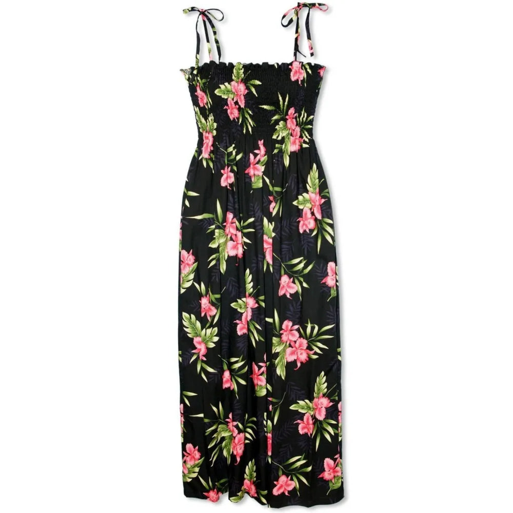 Midnight Black Maxi Hawaiian Dress - Made in Hawaii