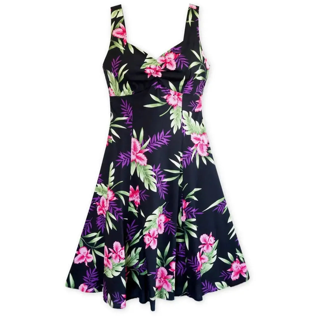 Midnight Black Molokini Hawaiian Dress Made in Hawaii