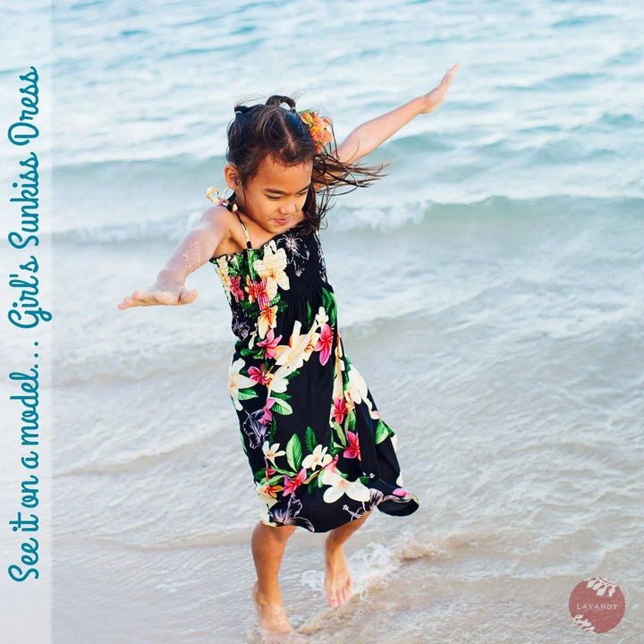 Midnight Black Sunkiss Hawaiian Girl Dress - Made in Hawaii