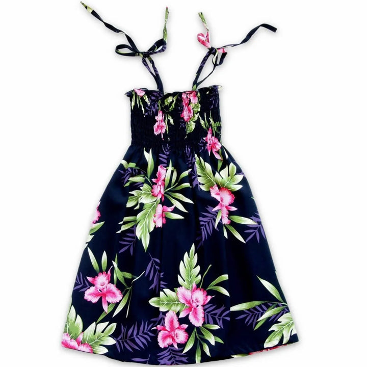 Midnight Black Sunkiss Hawaiian Girl Dress - Made in Hawaii