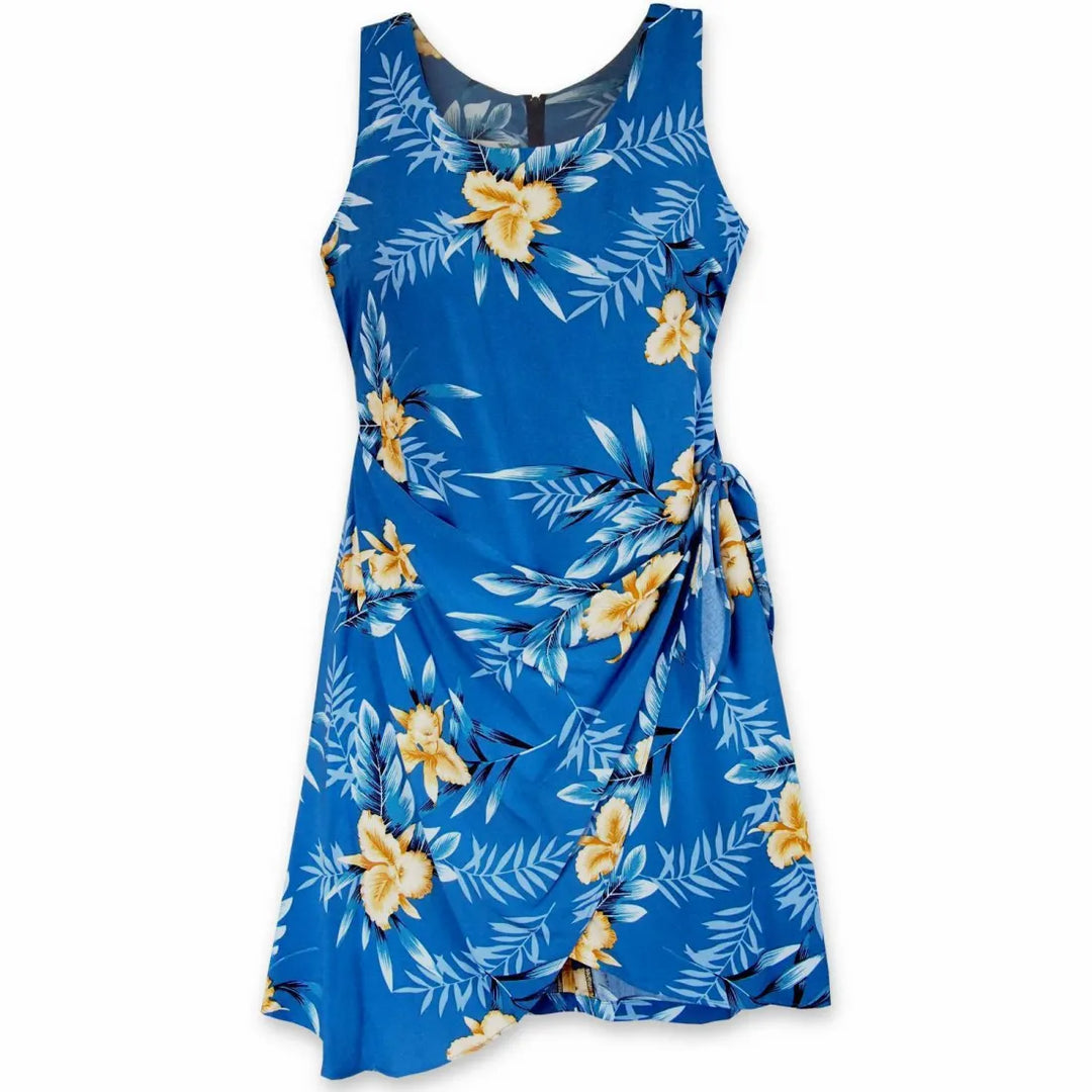 Midnight Blue Honi Hawaiian Dress - Made in Hawaii