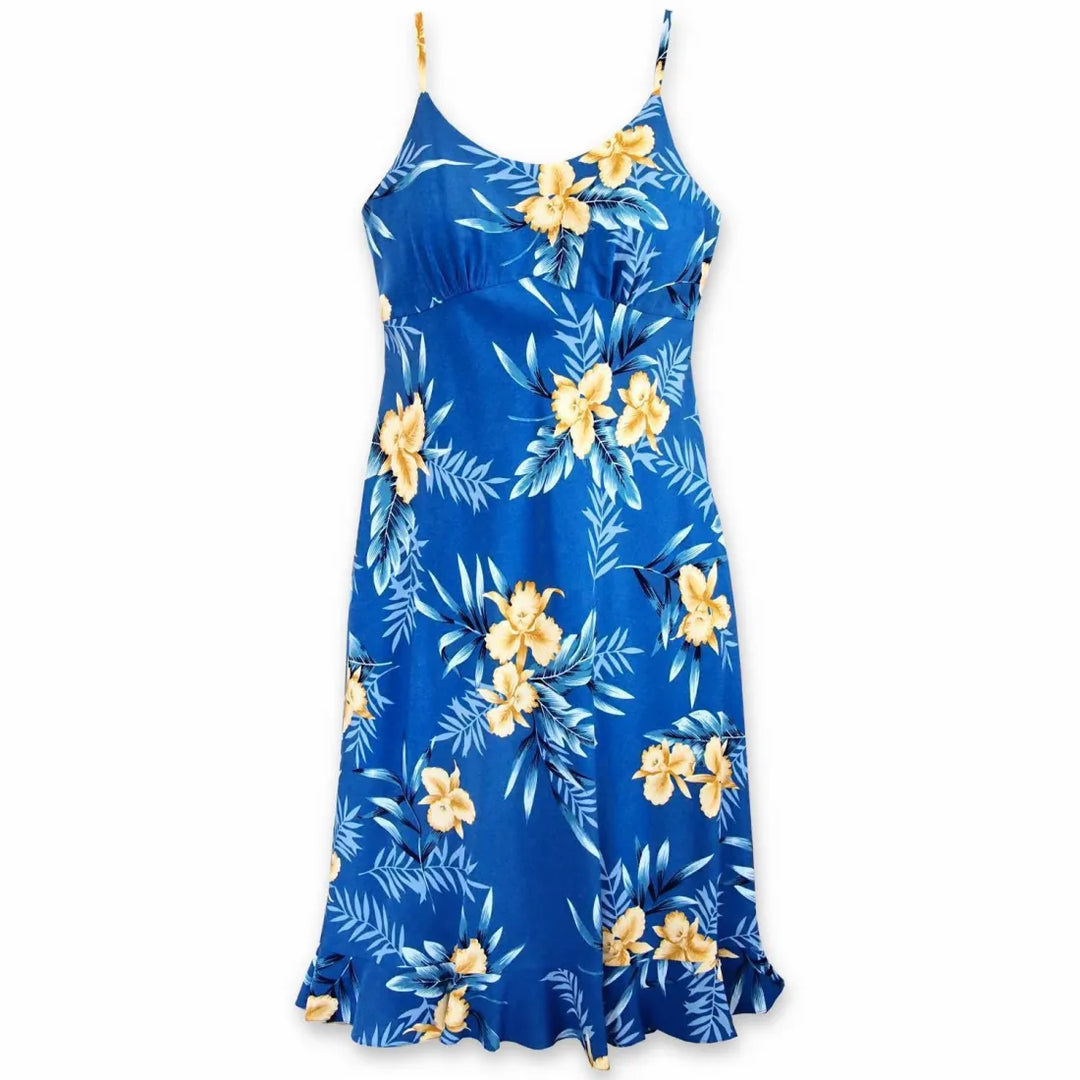 Midnight Blue Kamalii Hawaiian Dress - Made in Hawaii