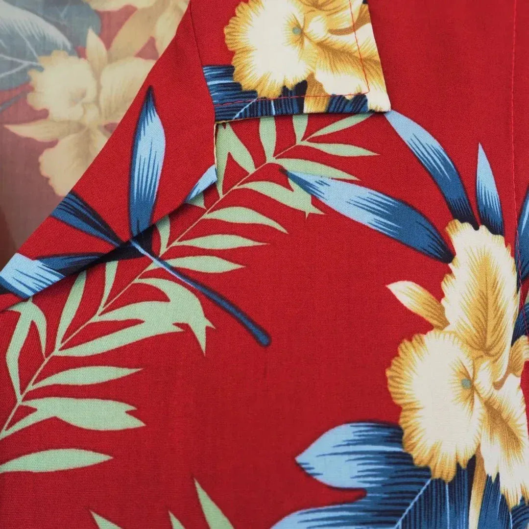 Midnight Maroon Hawaiian Rayon Shirt - Made in Hawaii