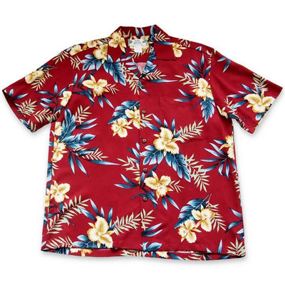 Midnight Maroon Hawaiian Rayon Shirt - Made In Hawaii