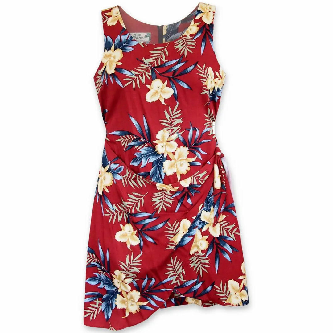 Midnight Maroon Honi Hawaiian Dress - Made in Hawaii