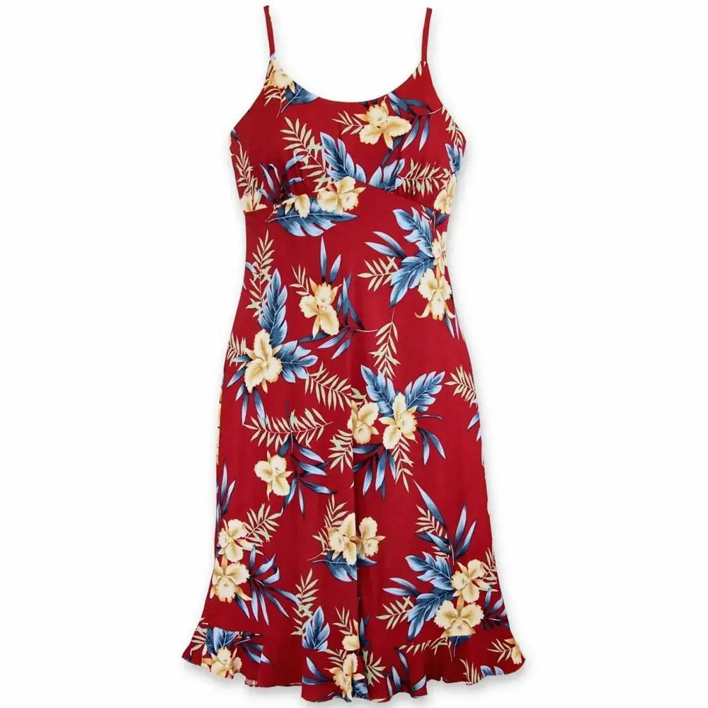 Midnight Maroon Kamalii Hawaiian Dress Made in Hawaii