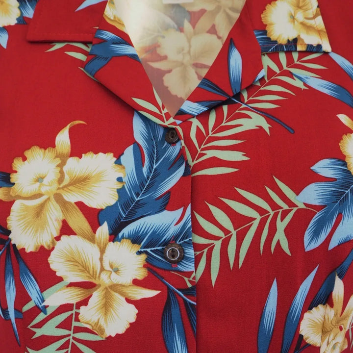 Midnight Maroon Lady’s Hawaiian Sleeveless Blouse - Made in Hawaii