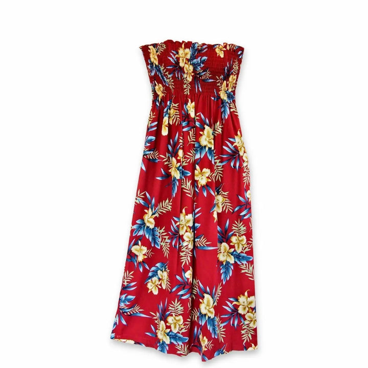 Midnight Maroon Maxi Hawaiian Dress - Made in Hawaii