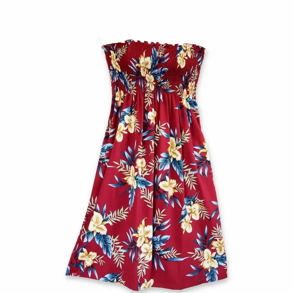 Midnight Maroon Moonkiss Hawaiian Dress Made in Hawaii