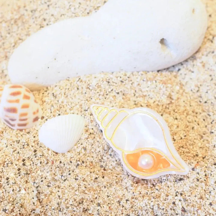 Mini Banded Tulip Seashell Hair Claw - Made in Hawaii