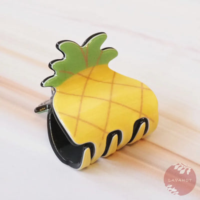 Mini Pineapple Fun Hawaiian Hair Claw - Made In Hawaii