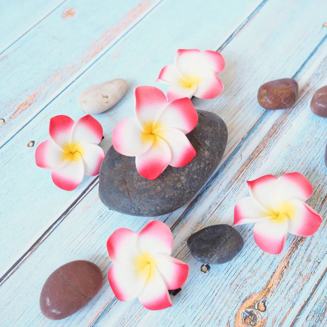 Mini Red Lucky Plumeria Flower Hair Clip - Made in Hawaii