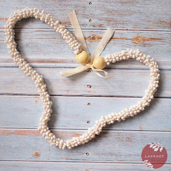 Mongo White Hawaiian Seashell Lei - Made in Hawaii