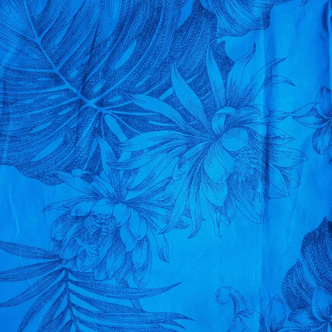 Monstera Cereus Blue Leilani Hawaiian Muumuu Dress - Made in Hawaii