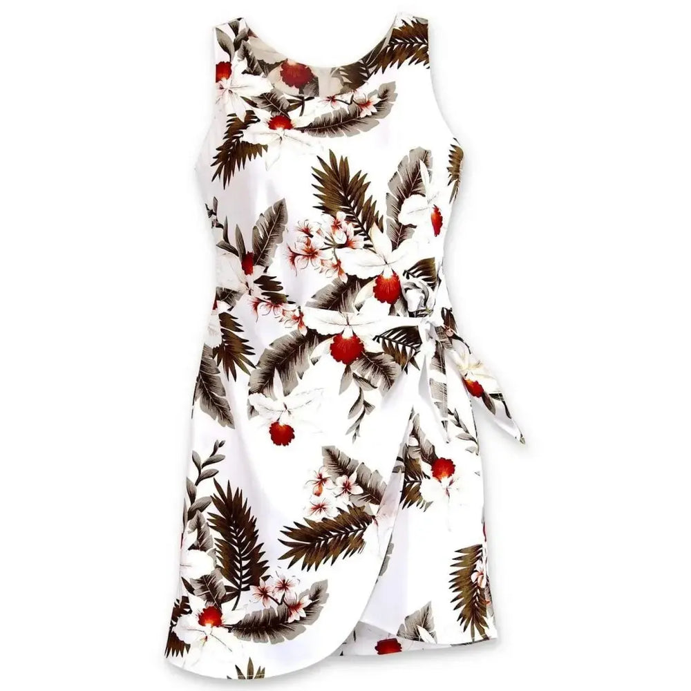 Moon White Honi Hawaiian Dress Made in Hawaii