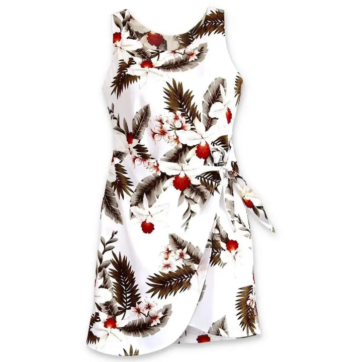 Moon White Honi Hawaiian Dress Made in Hawaii