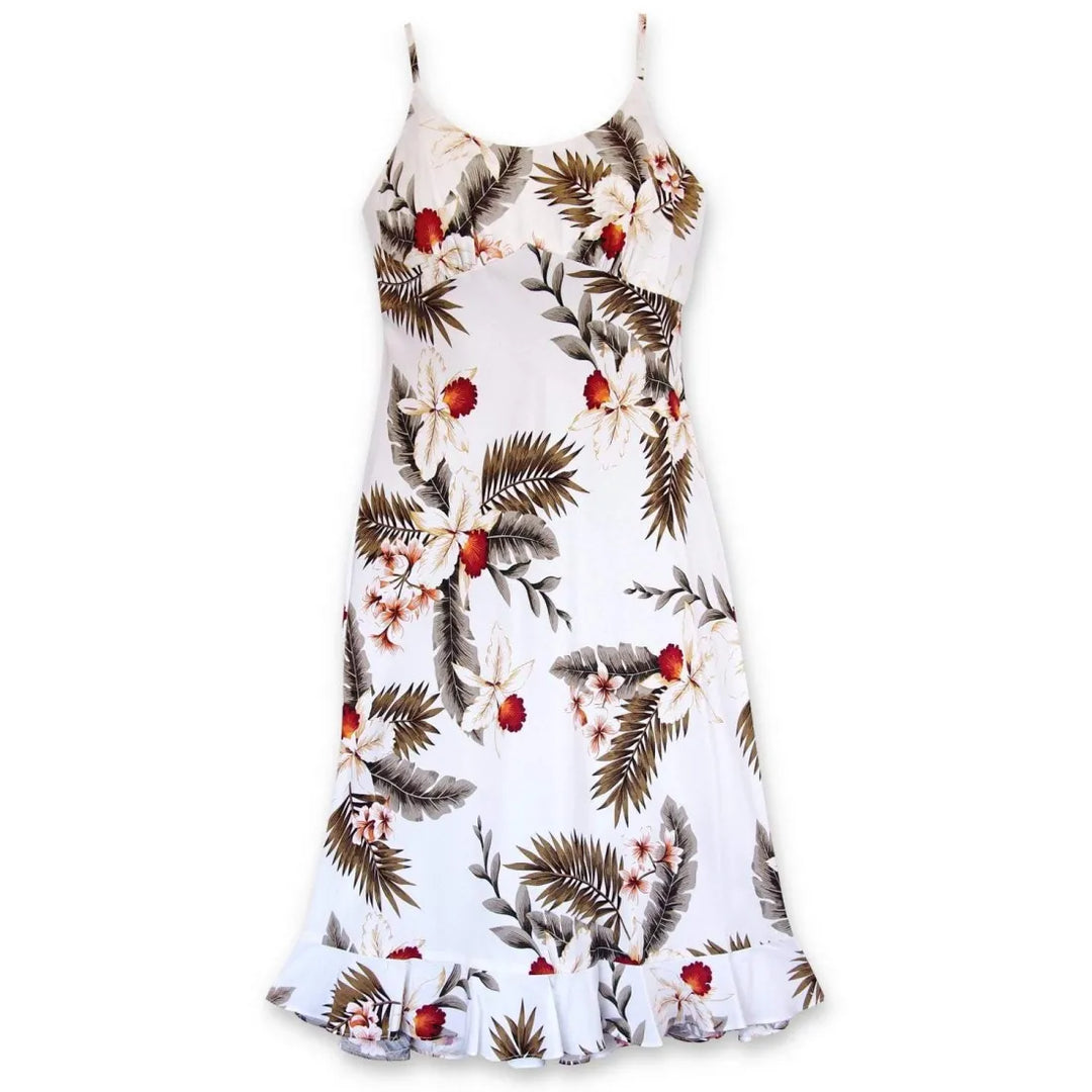 Moon White Kamalii Hawaiian Dress - Made in Hawaii