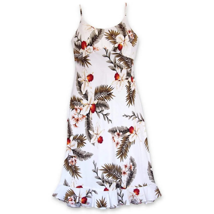 Moon White Kamalii Hawaiian Dress - Made in Hawaii